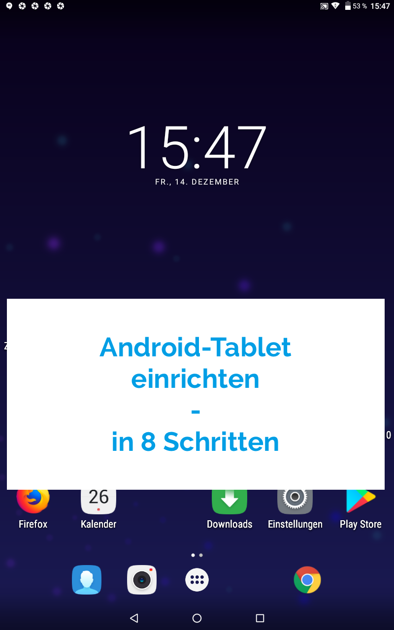 Android Tablet einrichten
